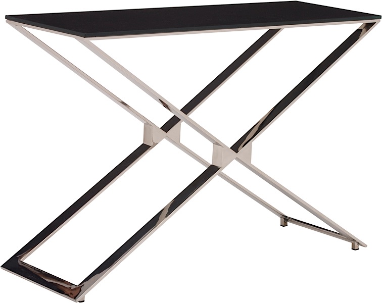 Kali Console Table Black Glass | Modern Digs Furniture