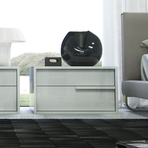 Modloft Jane Nightstand In White Lacquer Wenge Or Walnut Modern